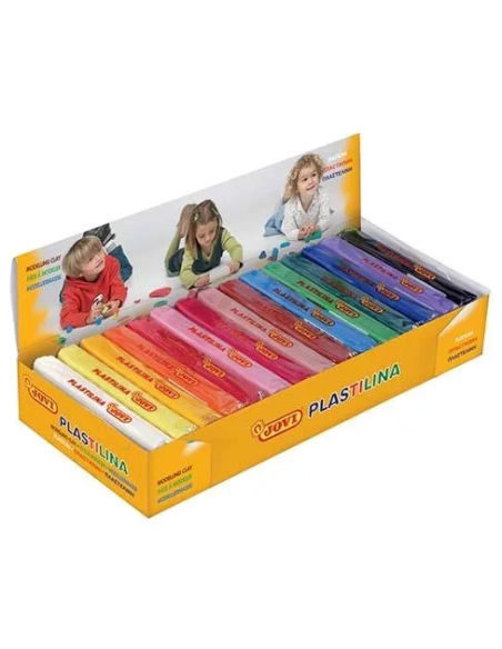Caja de 15 pastillas plastilina 150g colores surtidos