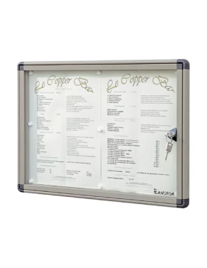 Vitrina anuncios exterior para 2 hojas