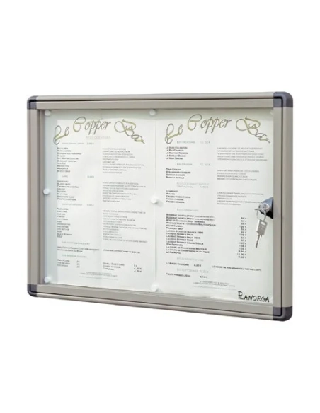 Vitrina anuncios exterior para 2 hojas