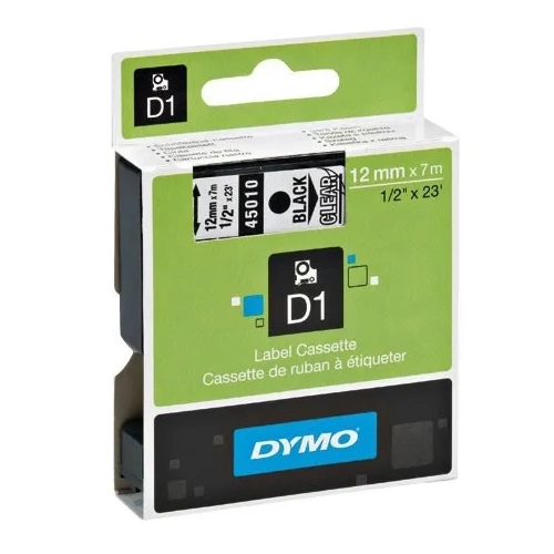 Cinta Dymo 12mmx7m azul sobre transparente