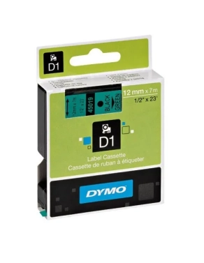 Cinta Dymo 12mmx7m negra sobre verde