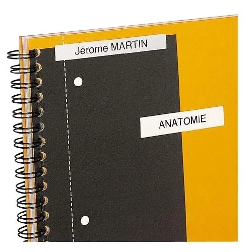 Cinta Dymo 9mmx7m negro sobre transparente