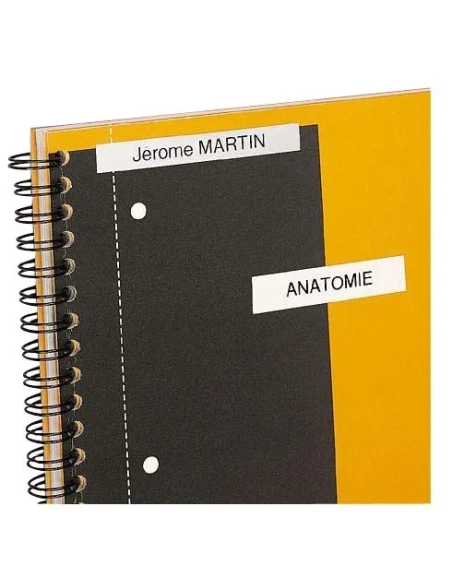 Cinta Dymo 9mmx7m negro sobre transparente