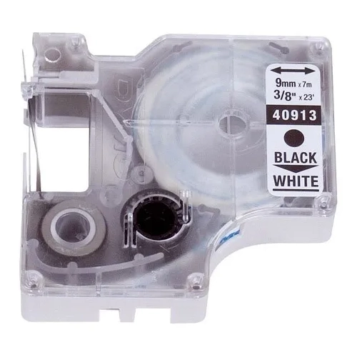 Cinta Dymo 9 mmx7m negro sobre blanco