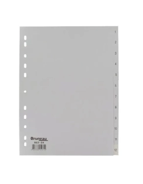 Juego separadores numericos 12 divisiones A4 JMB