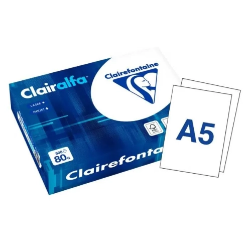 Papel clairefontaine A5 80gr 500h Clairalfa