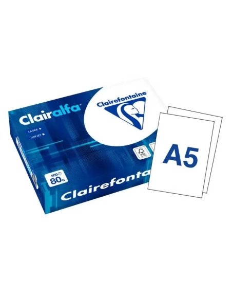 Papel clairefontaine A5 80gr 500h Clairalfa