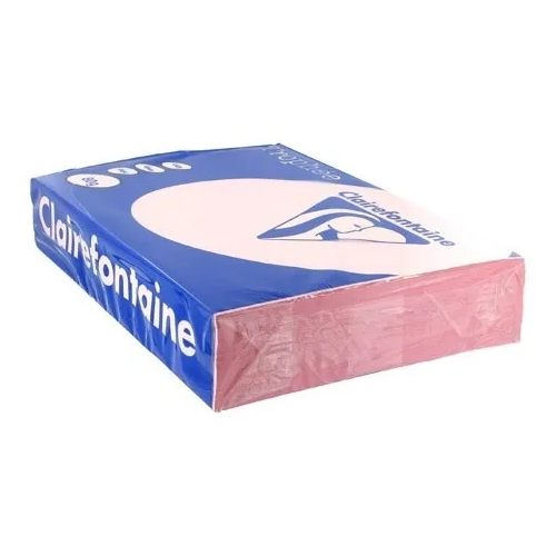 500h papel clairefontaine A4 rosa pastel 80gr