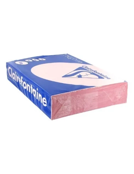500h papel clairefontaine A4 rosa pastel 80gr