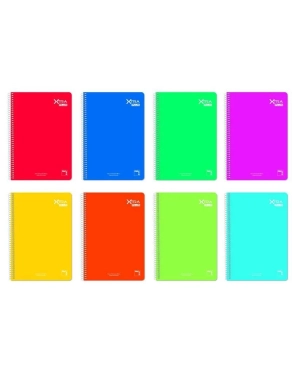 Cuaderno Pacsa Xtra 1/4 80h rayado surtido