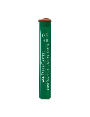Tubo 12 minas Faber Castell Polymer 0,5 HB