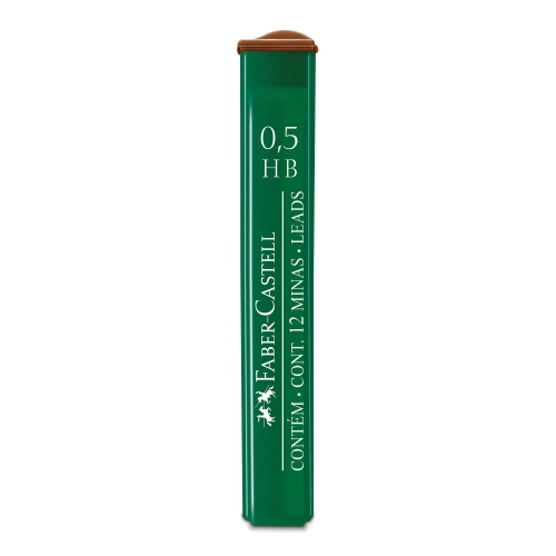 Tubo 12 minas Faber Castell Polymer 0,5 HB