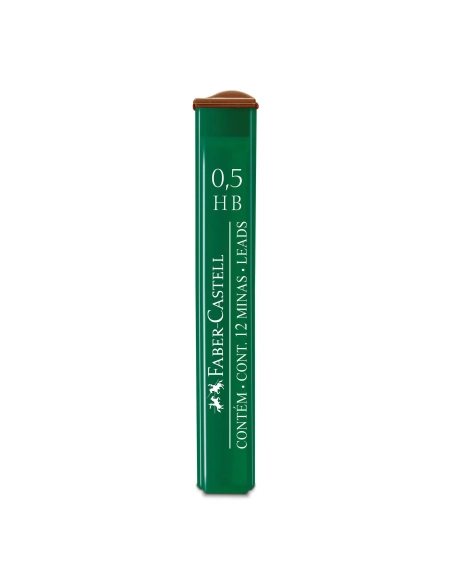 Tubo 12 minas Faber Castell Polymer 0,5 HB