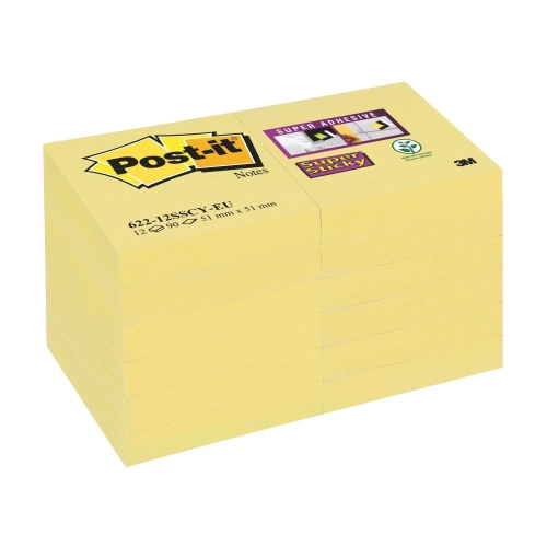 Bloc notas Post-it  51x51 Super Sticky 12 unds