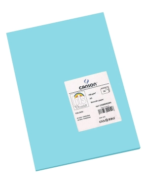 Cartulina A4 canson Iris 185 gramos azul turquesa