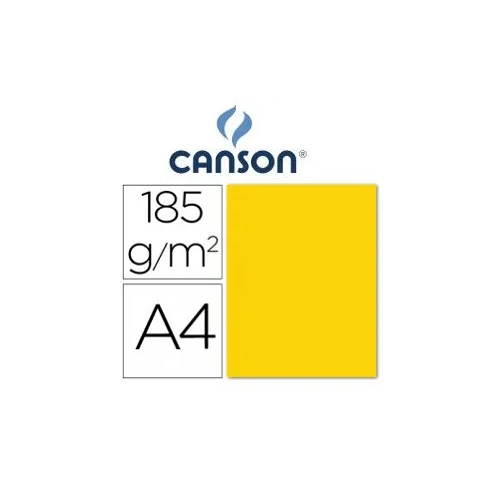 Cartulina A4 canson Iris 185 gramos gualda