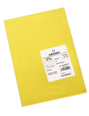 Cartulina A4 canson Iris 185 gramos amarillo canario
