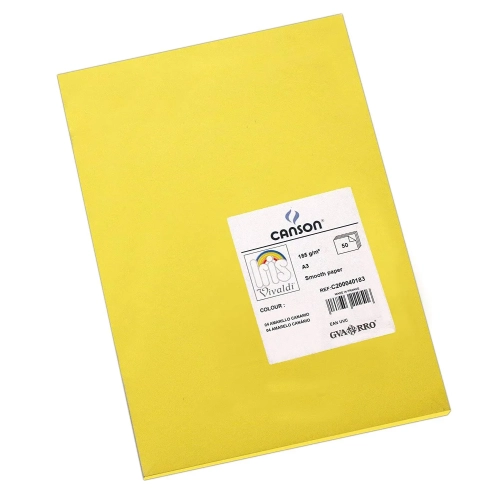 Cartulina A4 canson Iris 185 gramos amarillo canario