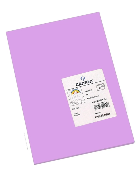 Cartulina A4 canson Iris 185 gramos lila