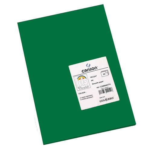 Cartulina A4 canson Iris 185 gramos verde amazon