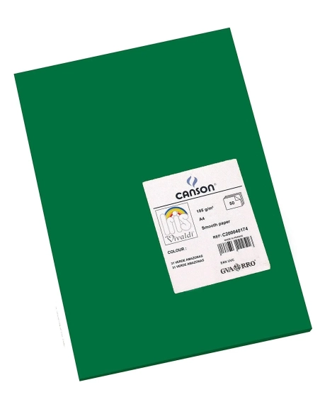 Cartulina A4 canson Iris 185 gramos verde amazon
