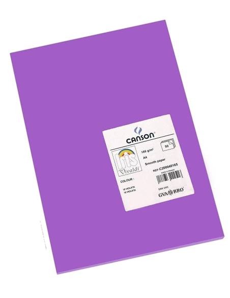 Cartulina A4 canson 185 gramos violeta