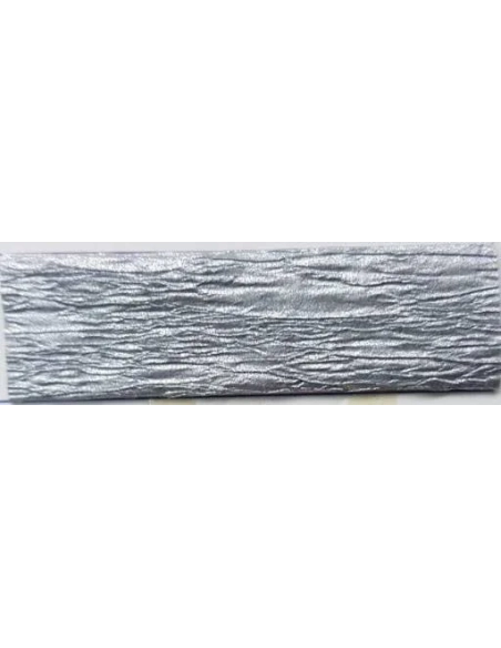 Papel crepe Canson 0,5x2,5 mts metalizado plata 24