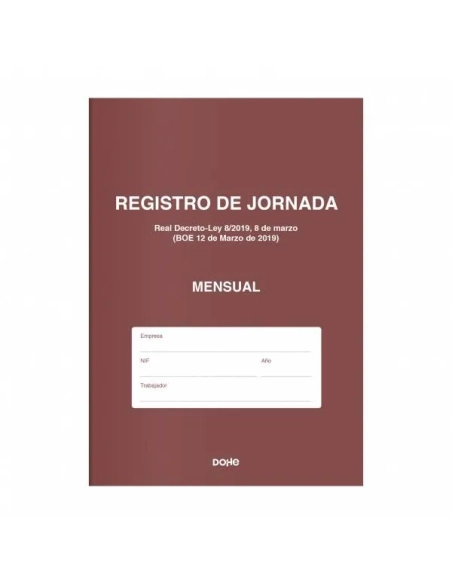 Libro registro de horarios