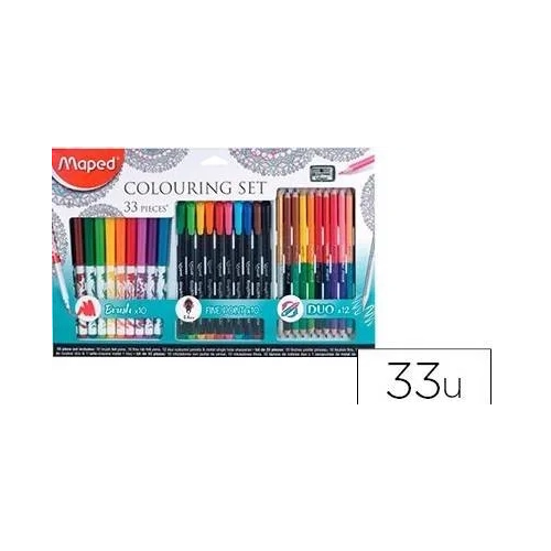 Caja de dibujo 33 piezas maped