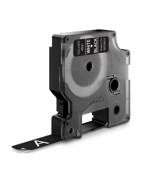 Cinta Dymo 12mmx7m negra sobre blanco