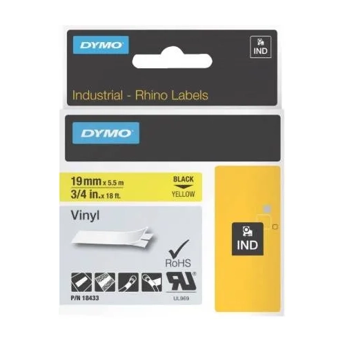 Cinta Vinilo Rhino 12 mm x5.5 metros amarilla