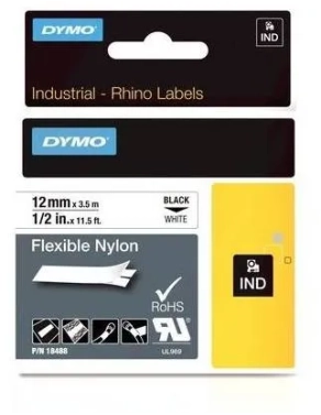 Cinta naylon Rhino 12 mm x3.5 metros blanca