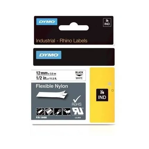 Cinta naylon Rhino 12 mm x3.5 metros blanca