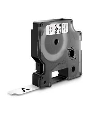 Cinta Dymo 12mmx7m negra sobre blanco