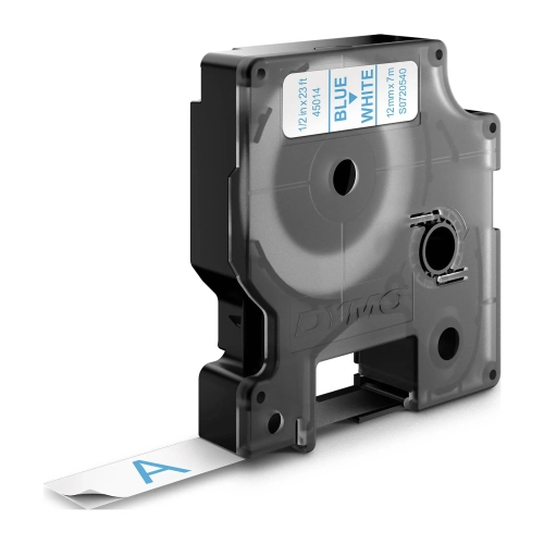 Cinta Dymo 12mmx7m azul sobre blanco