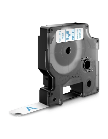 Cinta Dymo 12mmx7m azul sobre blanco