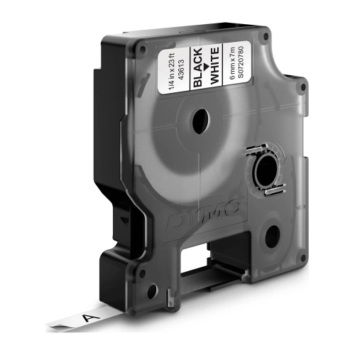 Cinta Dymo 6mmx7m negro sobre blanco