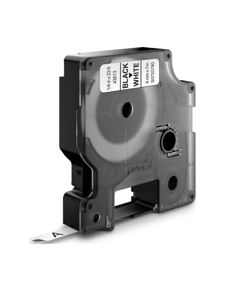 Cinta Dymo 6mmx7m negro sobre blanco