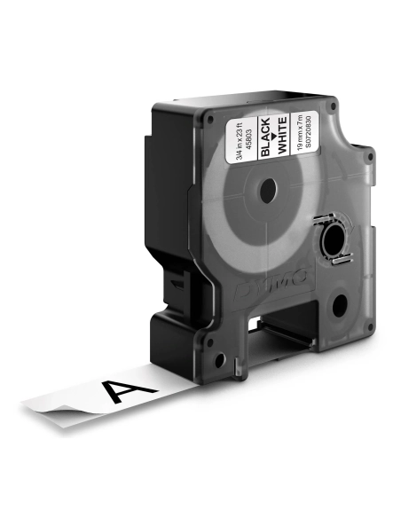 Cinta Dymo 19 mmx7m negro sobre blanco