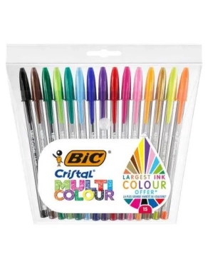 Bolsa 15 boligrafos bic multicolours