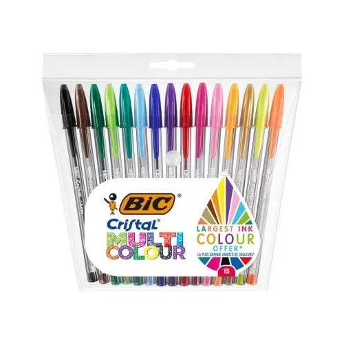 Bolsa 15 boligrafos bic multicolours