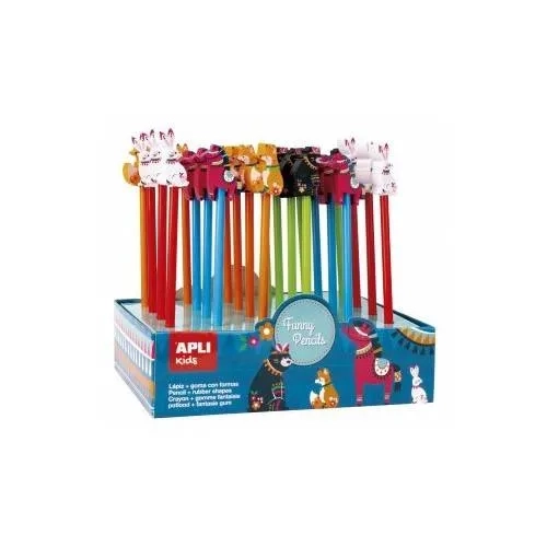 lapiz con goma animales 17524 apli