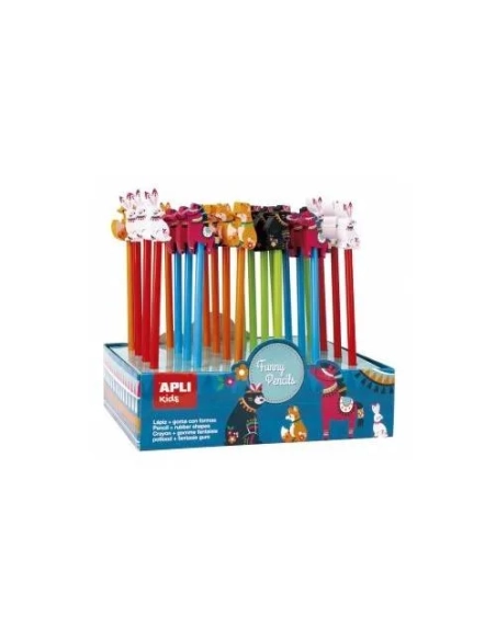 lapiz con goma animales 17524 apli