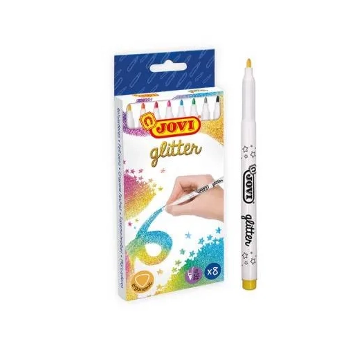 Rotuladores purpurina Jovi estuche 8 unidades