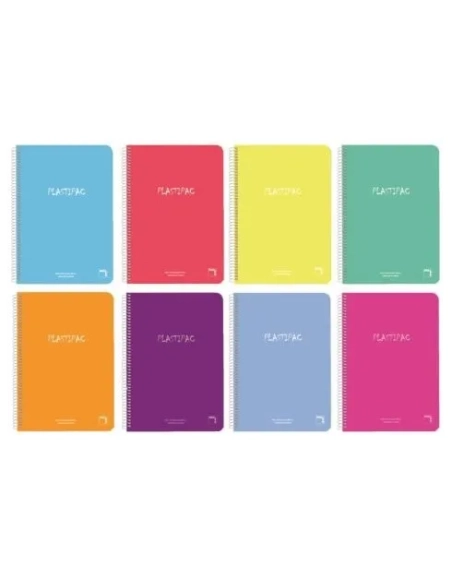 Block  folio 80 hojas rallado 90 grms con tapas PP Plastipac Pacsa