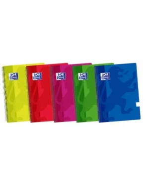 Block Oxford folio tapas plasticas 80 hojas lisas colores surtidos