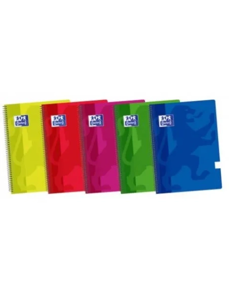 Block Oxford folio tapas plasticas 80 hojas lisas colores surtidos