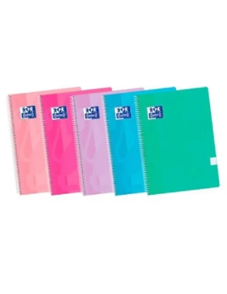 Block oxford folio cuadricula 4x4 tapa plastica colores surtidos