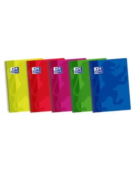 Block oxford folio cuadricula 4x4 tapa plastica colores vivos surtidos