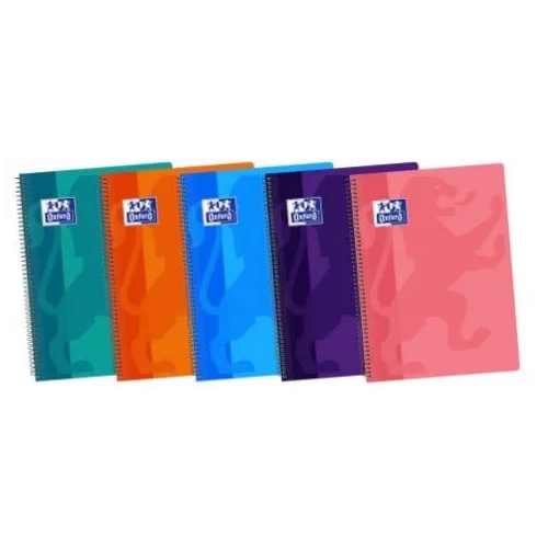 Block oxford folio cuadricula 4x4 tapa plastica colores tendencia